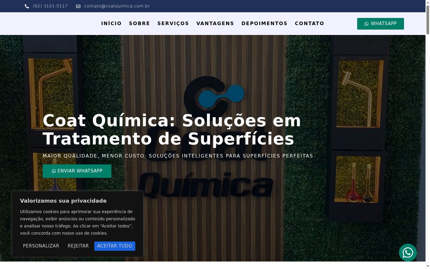 Captura de pantalla del banner de consentimiento mostrado antes de cualquier interacción