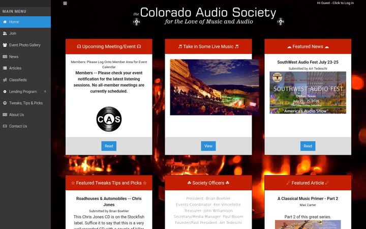 Screenshot of coaudio.org