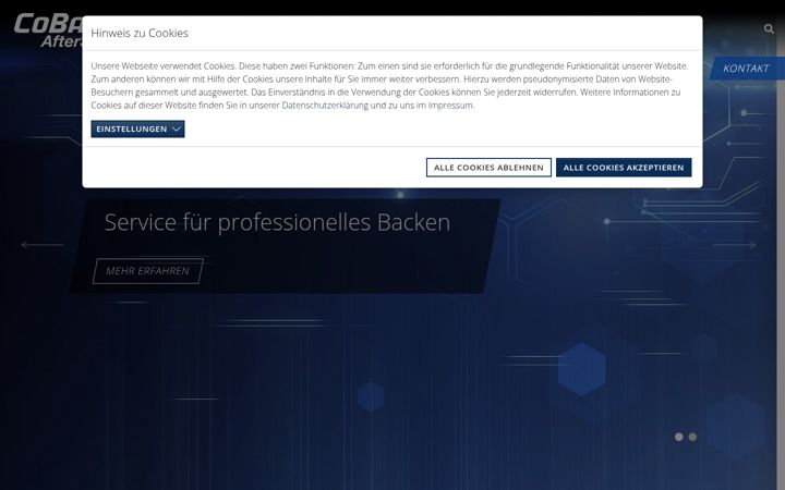 Screenshot of coba-aftersales.de