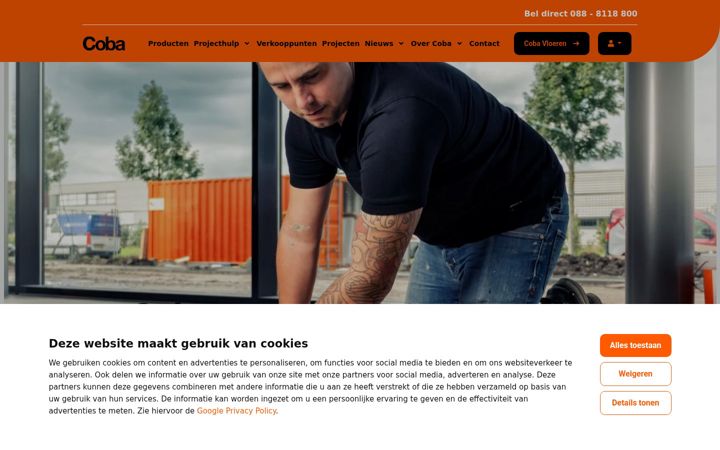 Screenshot stránky coba.nl