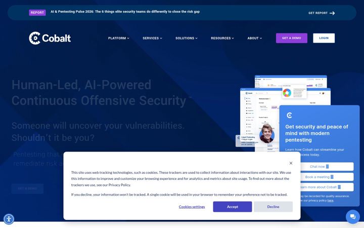 Screenshot of cobalt.io