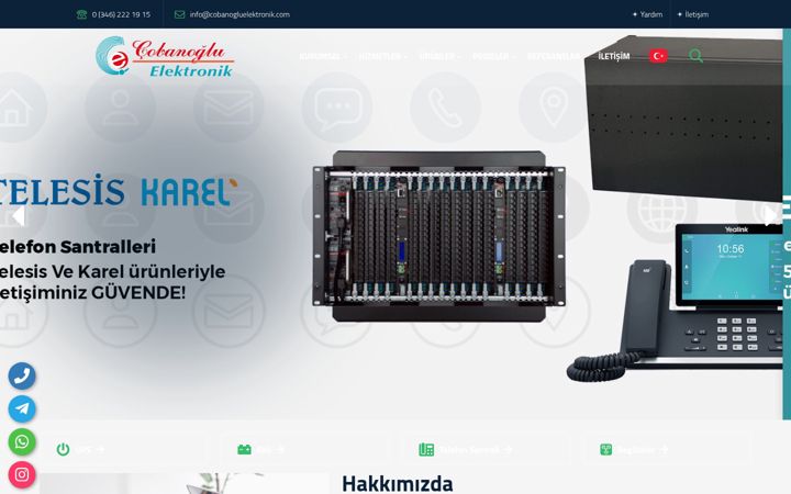 Екранна снимка на cobanogluelektronik.com.tr
