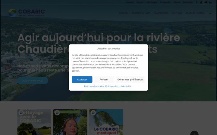 Skärmbild av cobaric.qc.ca