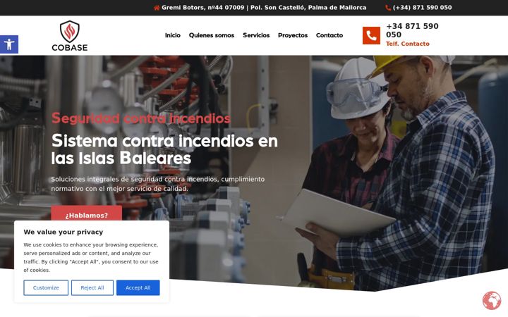 Screenshot of cobase.com.es