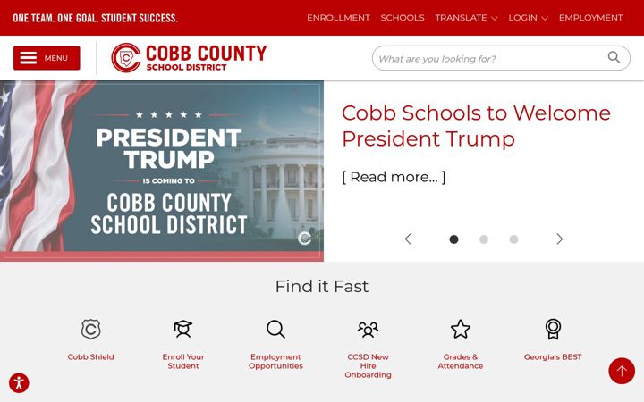 Screenshot of cobbk12.org