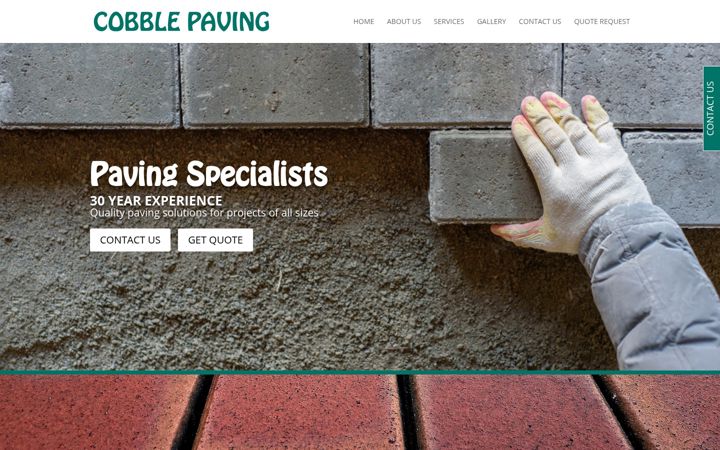 Screenshot van cobblepaving.co.za