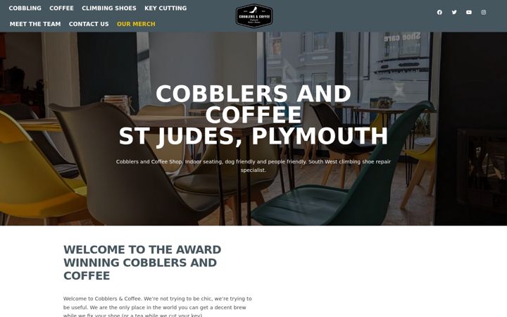 Screenshot of cobblersandcoffee.co.uk
