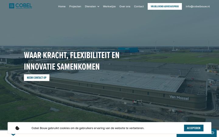 Screenshot of cobelbouw.nl