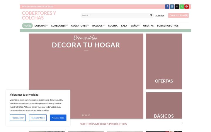 Screenshot of cobertoresycolchas.com