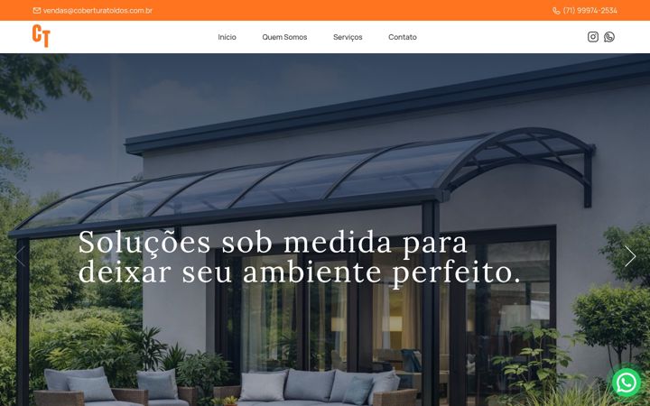 Screenshot of coberturatoldos.com.br