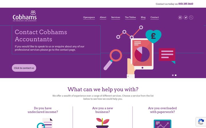 Screenshot of cobhams.co.uk