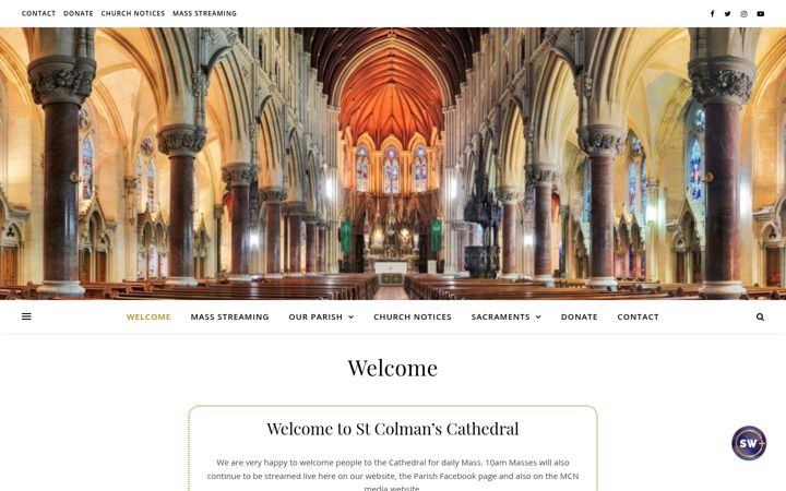 Capture d'écran de cobhcathedralparish.ie
