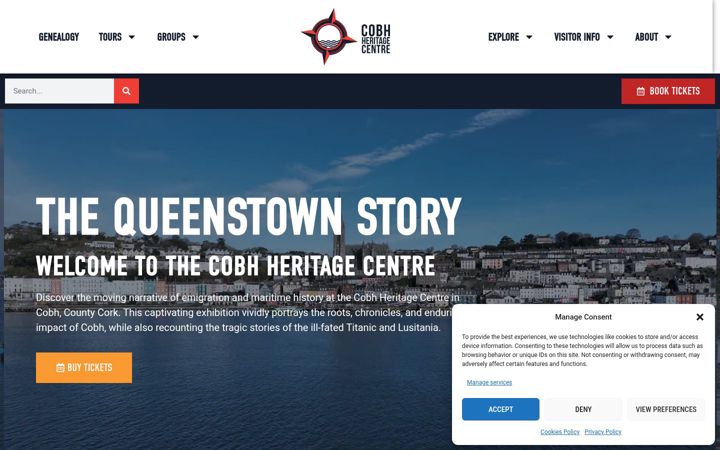 Screenshot of cobhheritage.com