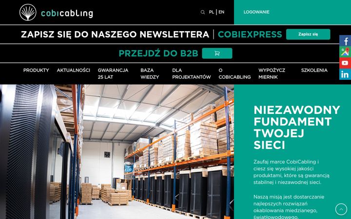 Screenshot of cobicabling.com