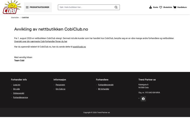 Ekrano kopija cobiclub.no