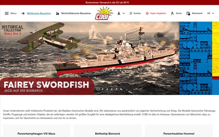 Screenshot of cobitoys.de