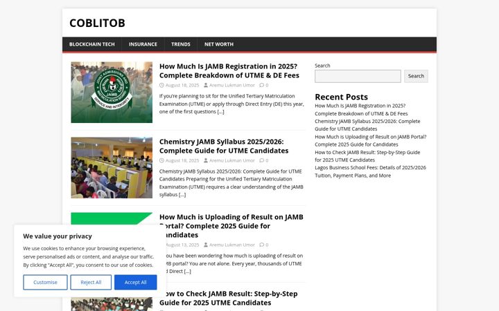 Screenshot of coblitob.com