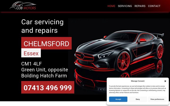 Screenshot of cobmotors.co.uk