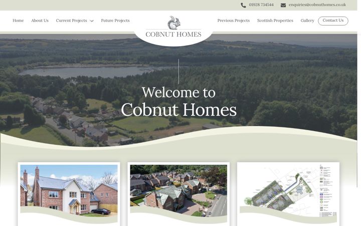 Zrzut ekranu cobnuthomes.co.uk