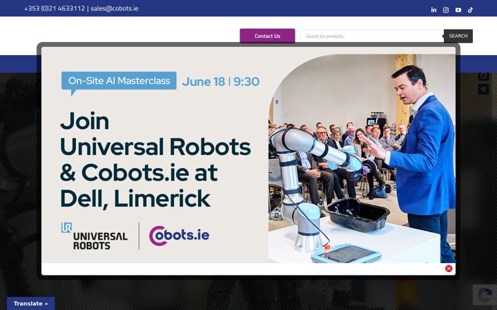 Capture d'écran de cobots.ie