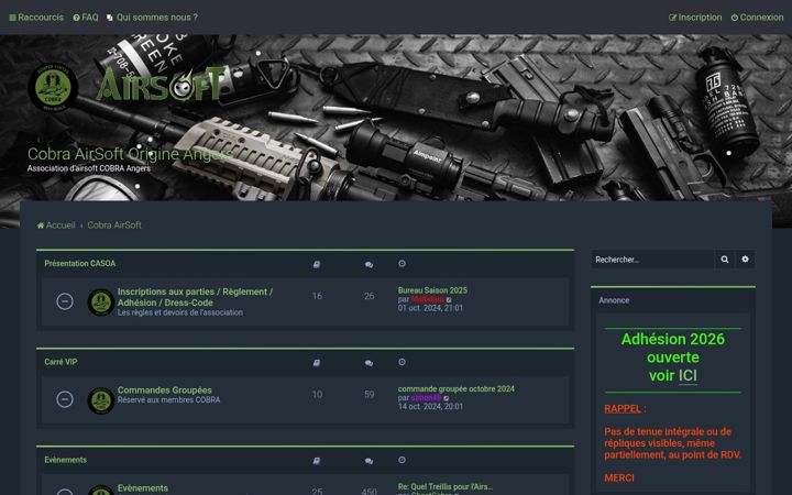 Screenshot of cobra-airsoft.fr