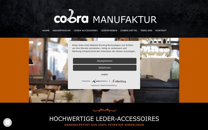 Screenshot of cobra-manufaktur.de