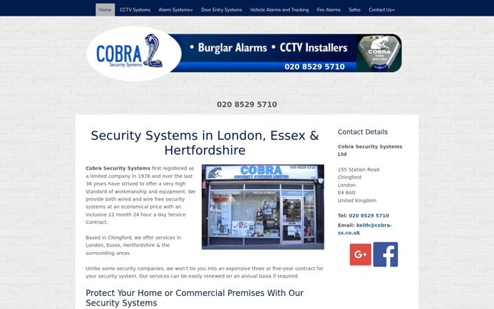 Screenshot of cobra-ss.co.uk