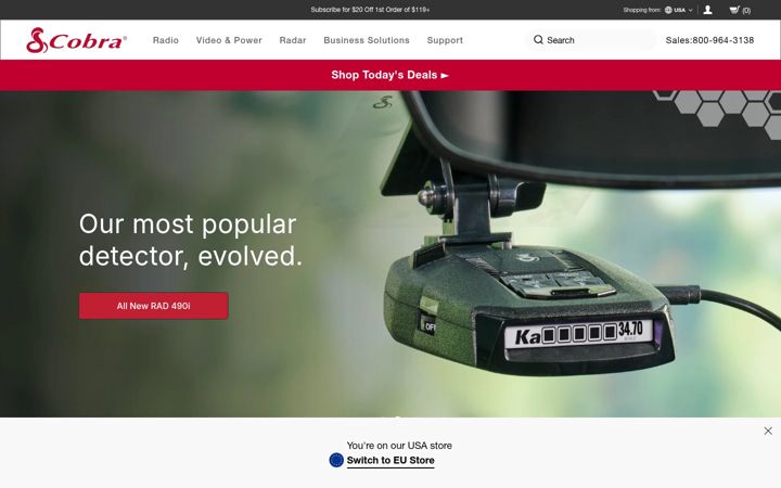 Skjermbilde av cobra.com