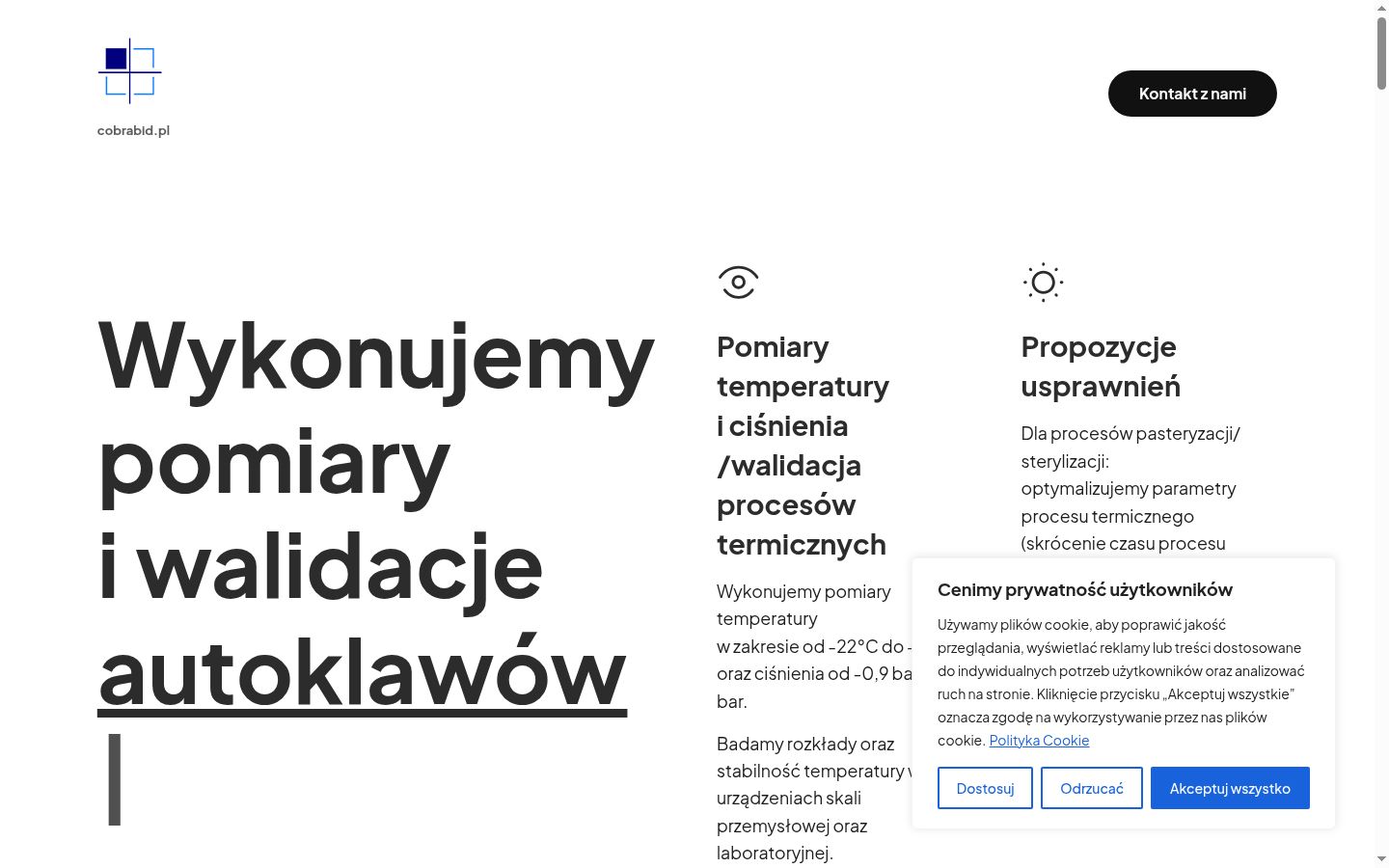 Zrzut ekranu banera zgody wyświetlanego przed jakąkolwiek interakcją