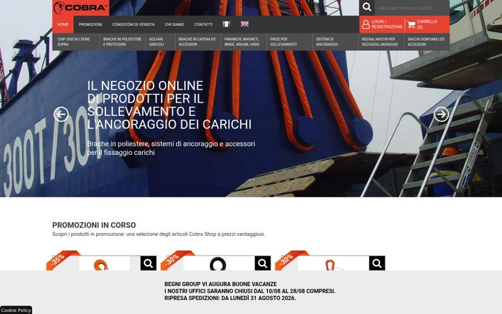 Screenshot of cobrashop.it