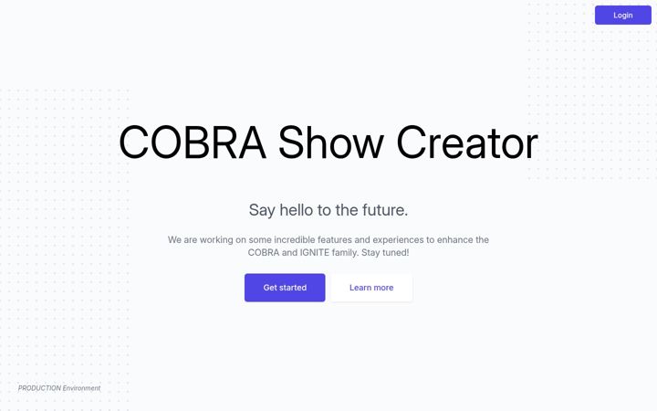 Screenshot of cobrashowcreator.com