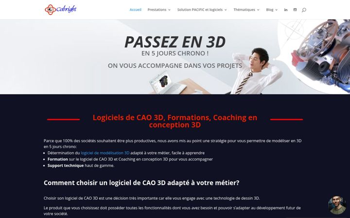 Screenshot of cobright.fr