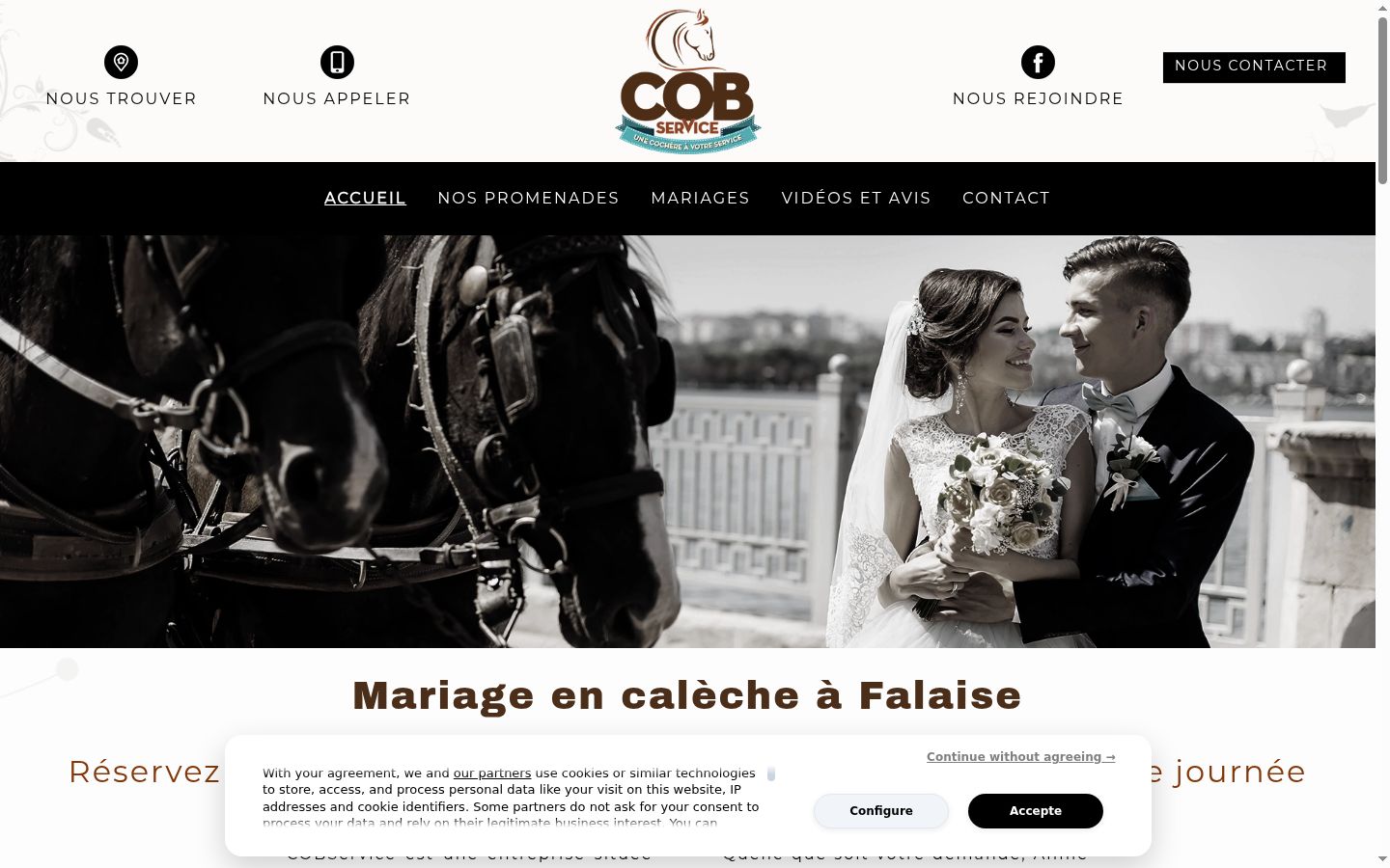 Capture d'écran de la bannière de consentement affichée avant toute interaction