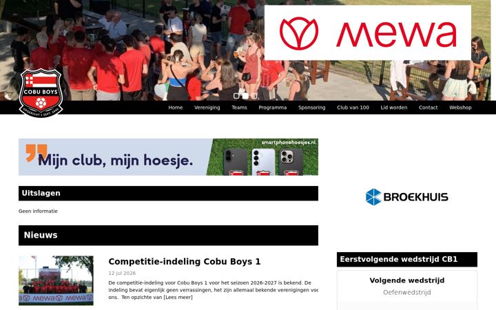 Captura de pantalla de cobuboys.nl