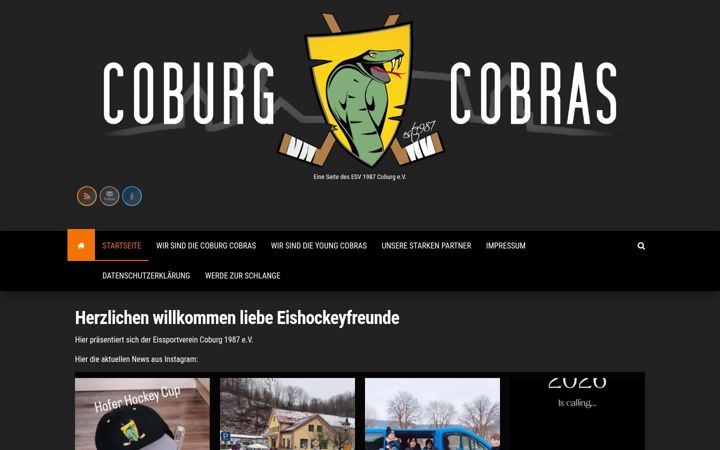 Screenshot of coburg-cobras.com