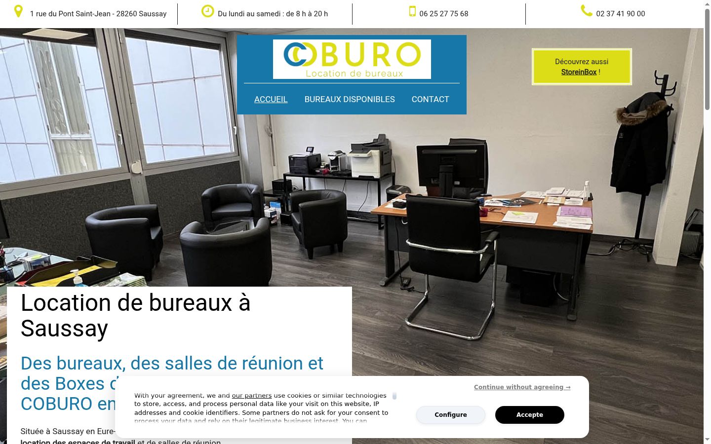 Screenshot of the consent banner shown before any interaction