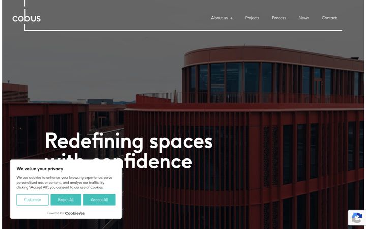 Screenshot of cobus-spaces.com
