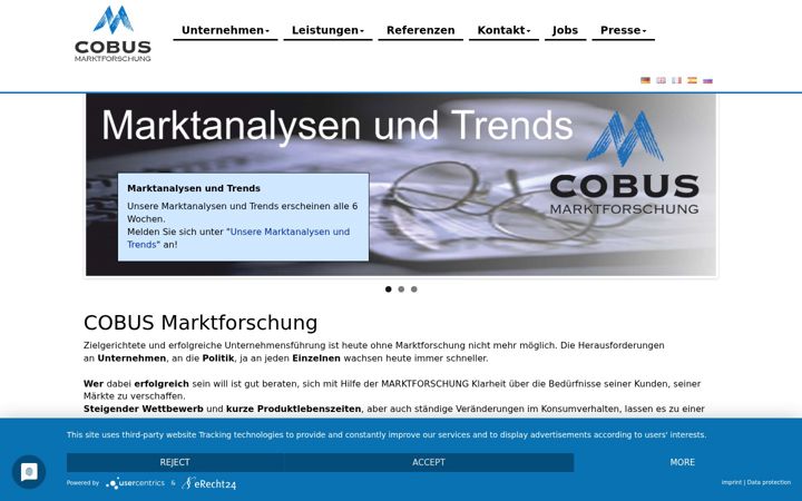 Screenshot of cobus.de