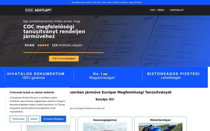 Képernyőkép: coc-adatlap.hu