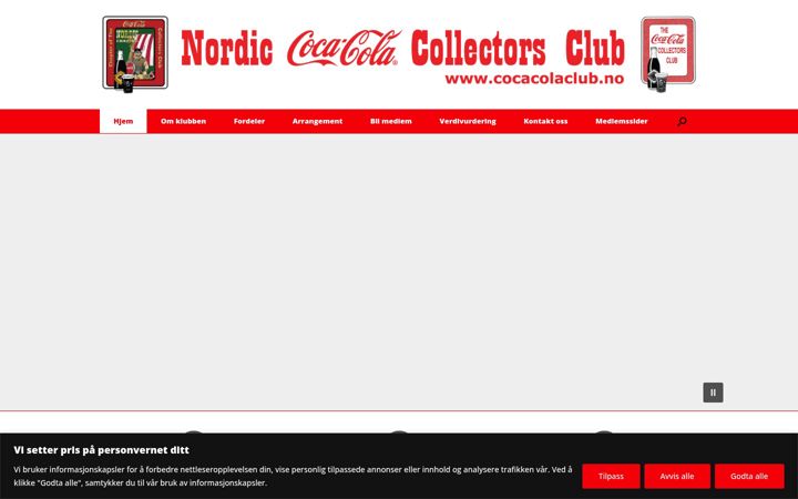 Ekrano kopija cocacolaclub.no