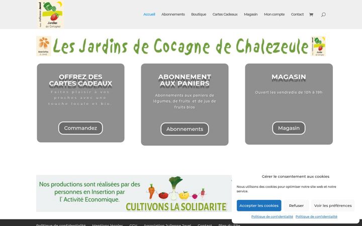 Ekrano kopija cocagneboutique.org