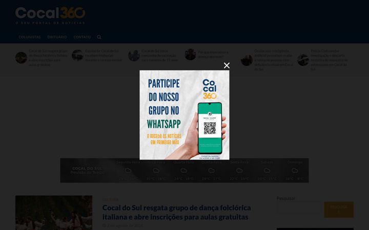 Screenshot of cocal360.com.br
