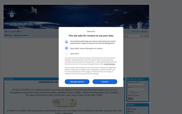 Posnetek zaslona cocardl.com.br