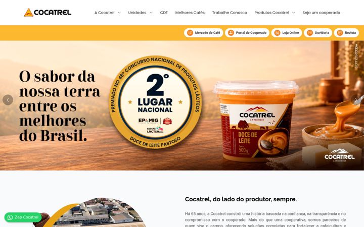 Screenshot of cocatrel.com.br