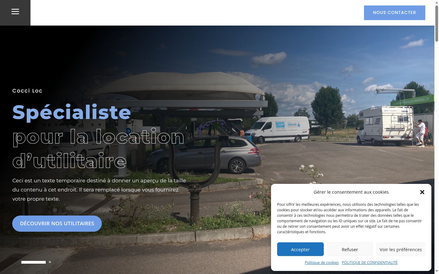 Snímek obrazovky baneru souhlasu zobrazeného před jakoukoli interakcí