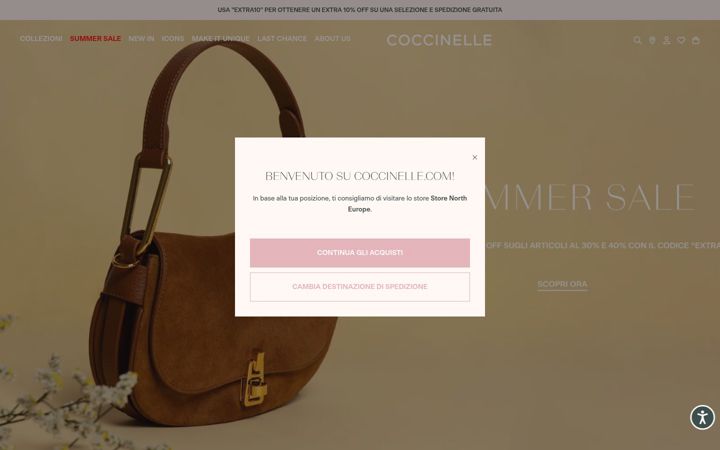 Screenshot of coccinelle.com