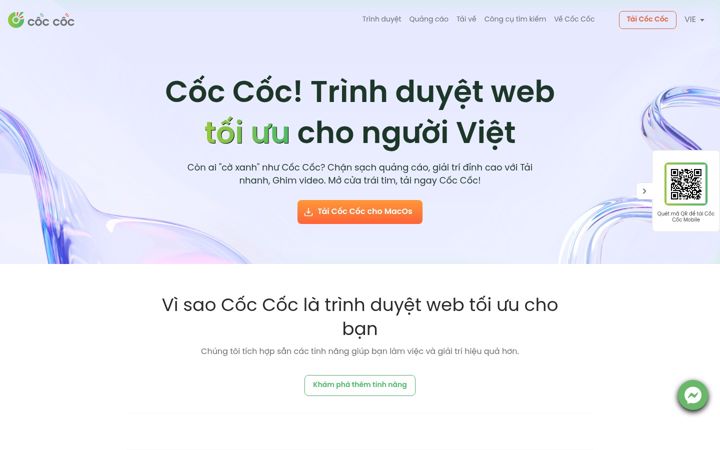 Screenshot of coccoc.vn