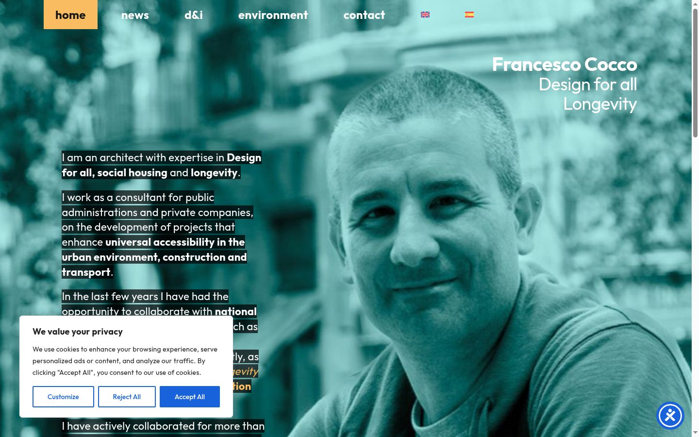 Screenshot του banner συγκατάθεσης που εμφανίστηκε πριν από οποιαδήποτε αλληλεπίδραση