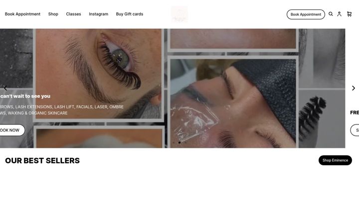 Skärmbild av coccolarebeautyspa.ca