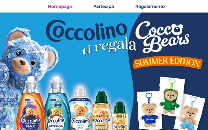 Captura de ecrã de coccolinotiregalacoccobears.it